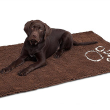 solid color machine tufted chenille cool dog mat